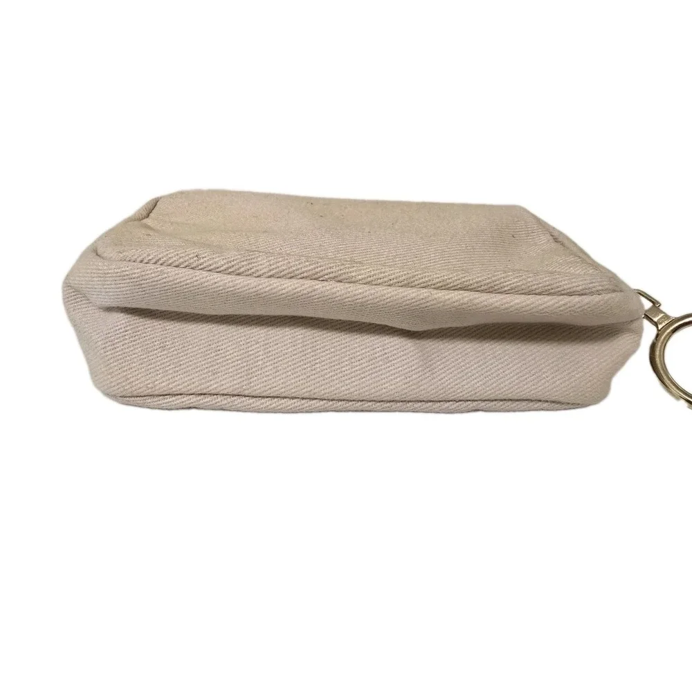 Chloe Small Coin / Cosmetic Pouch Bag Beige‎ Canvas